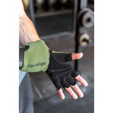 Harbinger Mens Power Gloves, Green, rebel_hi-res