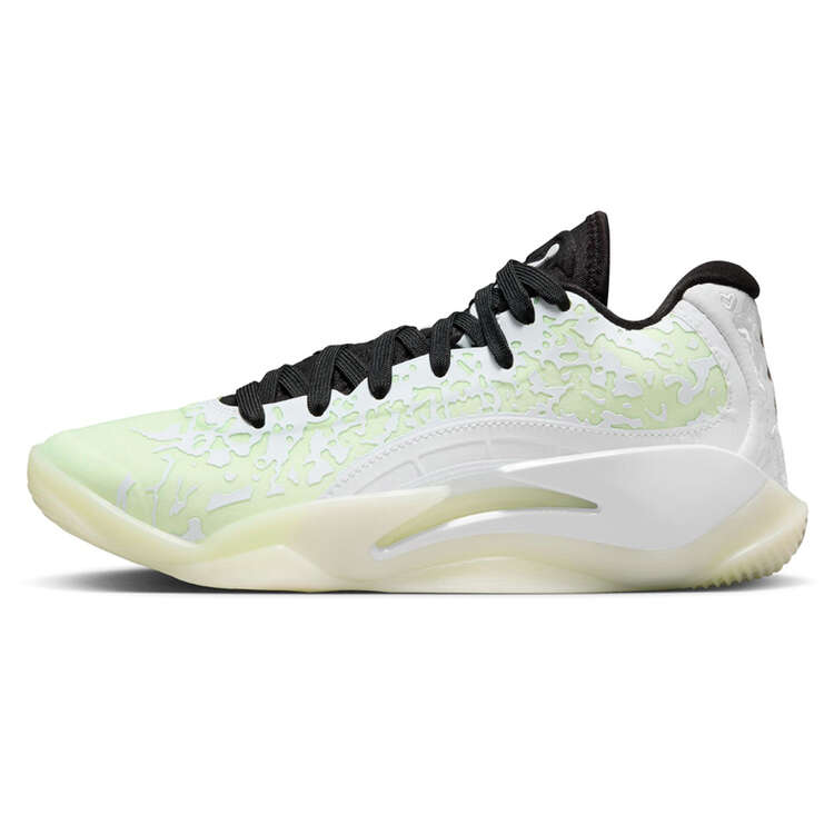 Jordan Zion 3 Glow in the Dark GS Basketball Shoes White/Green US 4, White/Green, rebel_hi-res