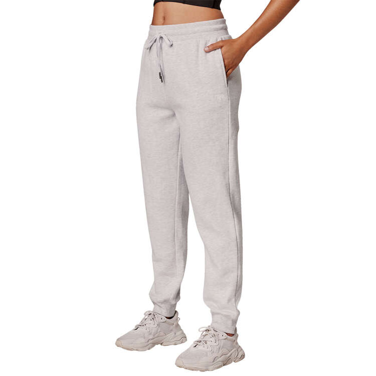 Running Bare Womens Ab-Waisted Team Track Pants, Grey, rebel_hi-res