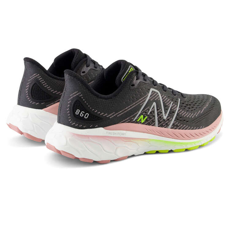 New Balance Fresh Foam X 860 v13 Womens Running Shoes, Black/Pink, rebel_hi-res