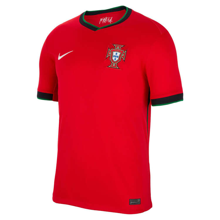 Portugal 2024 Mens Stadium Home Football Jersey Red/Green S, Red/Green, rebel_hi-res