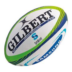 Gilbert Super Rugby Replica Ball White / Green  5, , rebel_hi-res