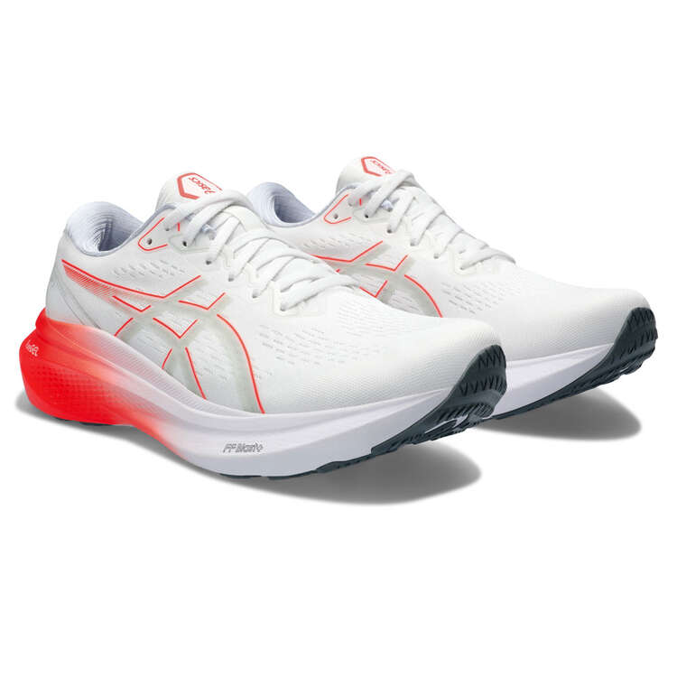 Asics GEL Kayano 30 Mens Running Shoes, White/Red, rebel_hi-res