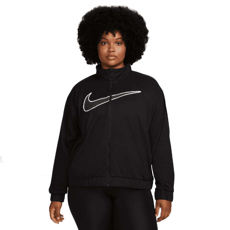 Nike Womens Dri-FIT Swoosh Run Jacket, Black/White, rebel_hi-res