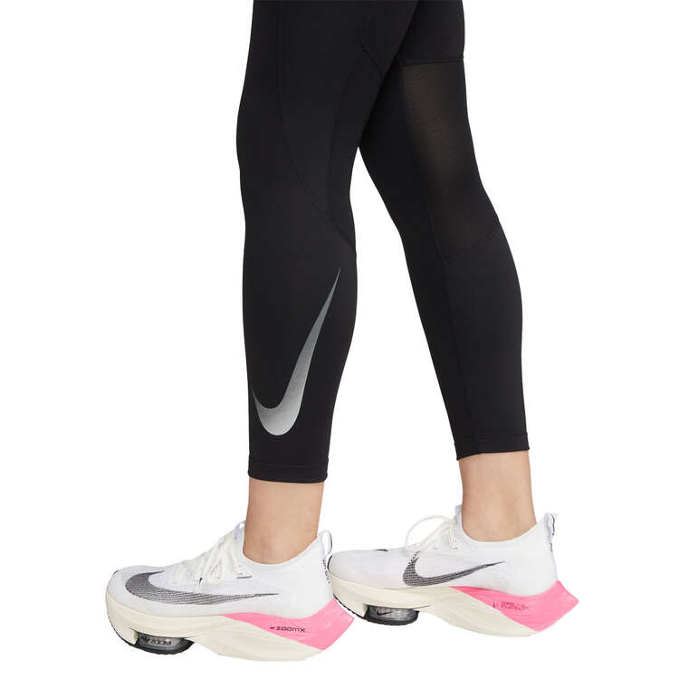 Nike Womens Fast Mid-Rise 7/8 Running Tights, Black, rebel_hi-res