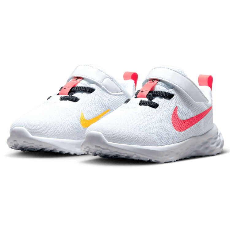 Nike Revolution 6 Toddlers Shoes, White/Pink, rebel_hi-res