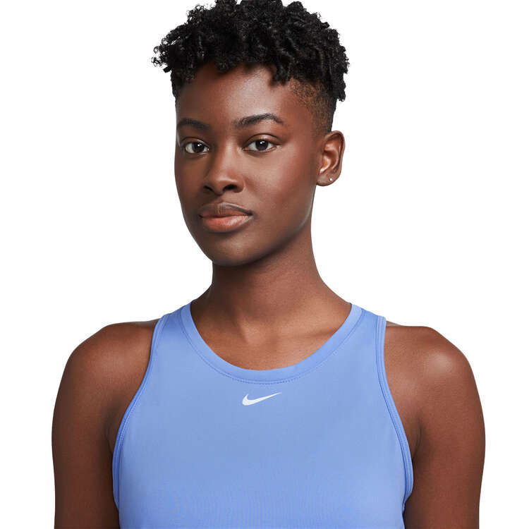 Nike Womens Dri-FIT One Standard Tank, Blue, rebel_hi-res