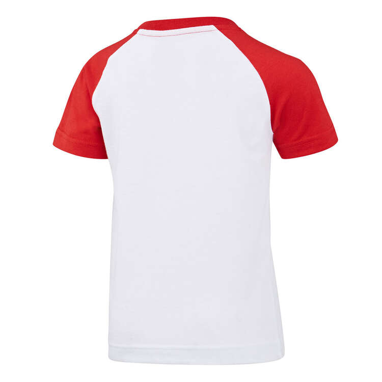 Nike Junior Boys Sportswear Futura Raglan Tee, White, rebel_hi-res