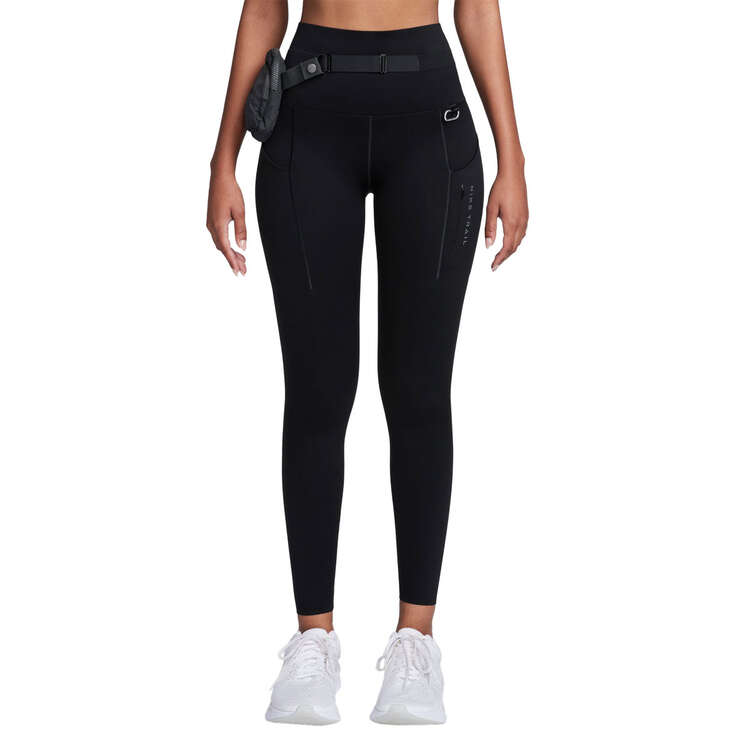 Nike Womens Trail Go Firm-Support High-Waisted 7/8 Tights Black XS, Black, rebel_hi-res