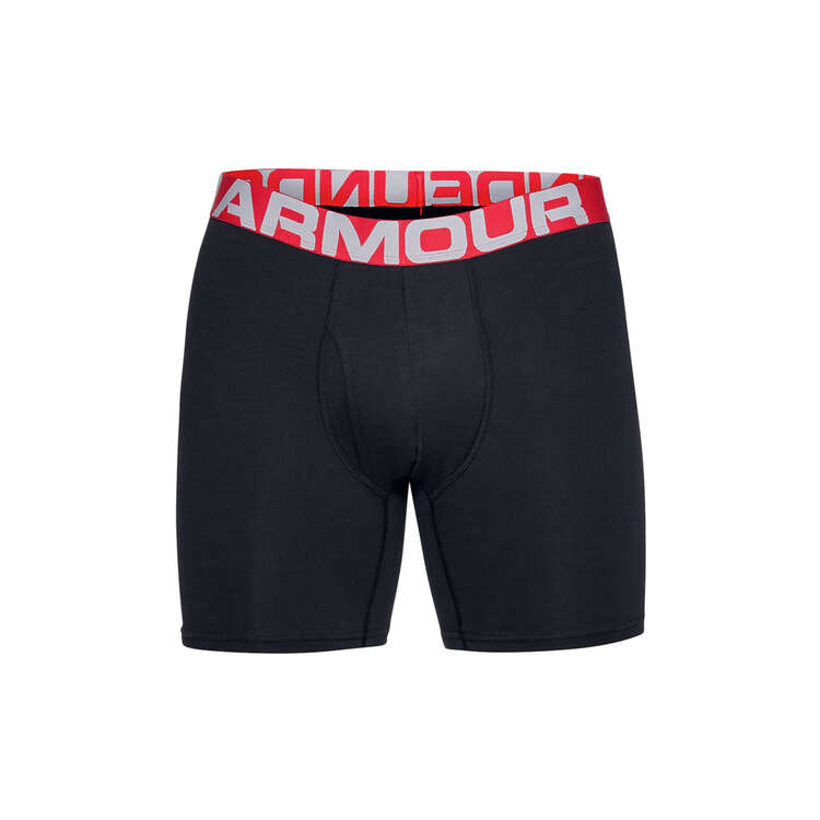 Under Armour Mens Charged Cotton 6-inch 3 Pack Black XXL