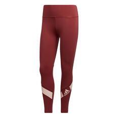 adidas Womens Believe This Disrupt 7/8 Tights Red XS, Red, rebel_hi-res