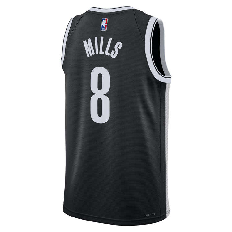 Brooklyn Nets Patty Mills Mens Icon Edition Basketball Jersey Black S, Black, rebel_hi-res