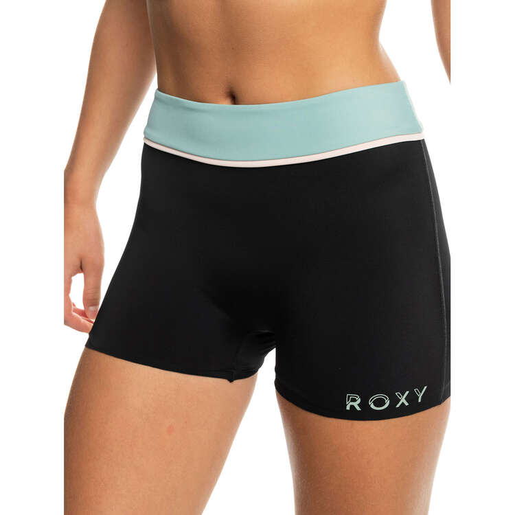 Roxy Womens Active Shorty Bikini Bottoms, Grey, rebel_hi-res