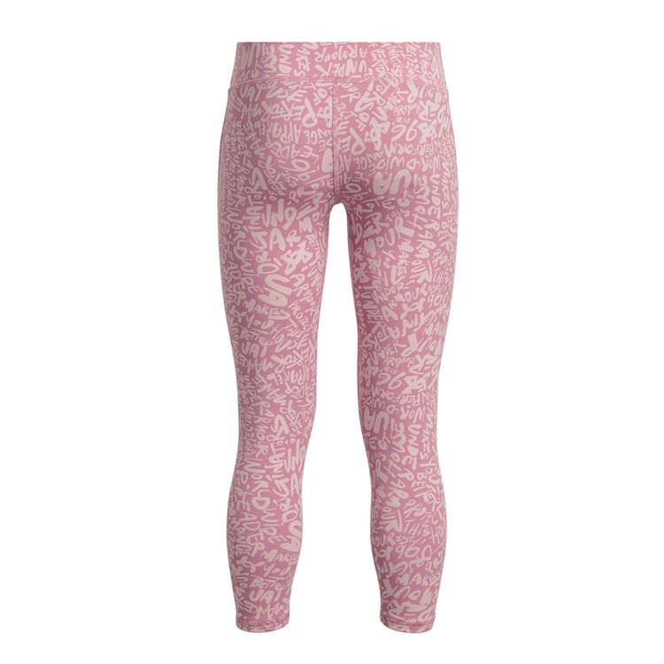 Under Armour Girls Motion Printed Crop Tights Pink L