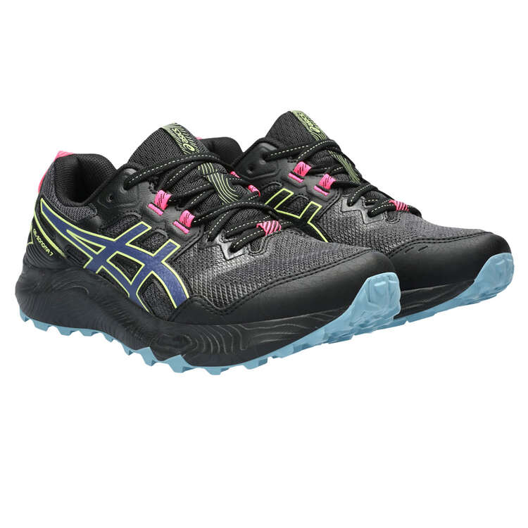 Asics GEL Sonoma 7 Womens Trail Running Shoes, Black/Blue, rebel_hi-res