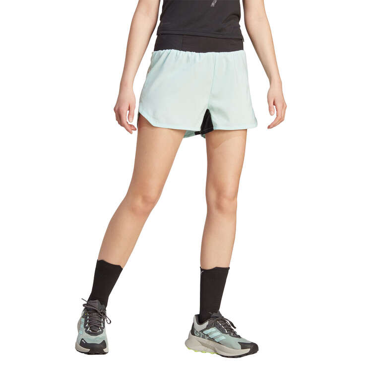 adidas Terrex Womens Agravic Trail Running Shorts, Aqua, rebel_hi-res