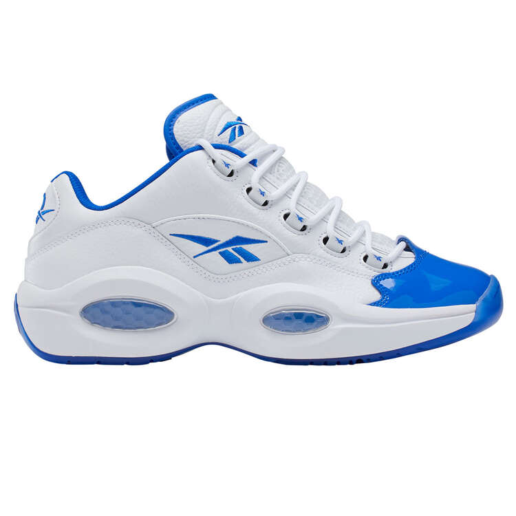 Reebok Question Low 'Blue Patent' Basketball Shoes, White/Blue, rebel_hi-res