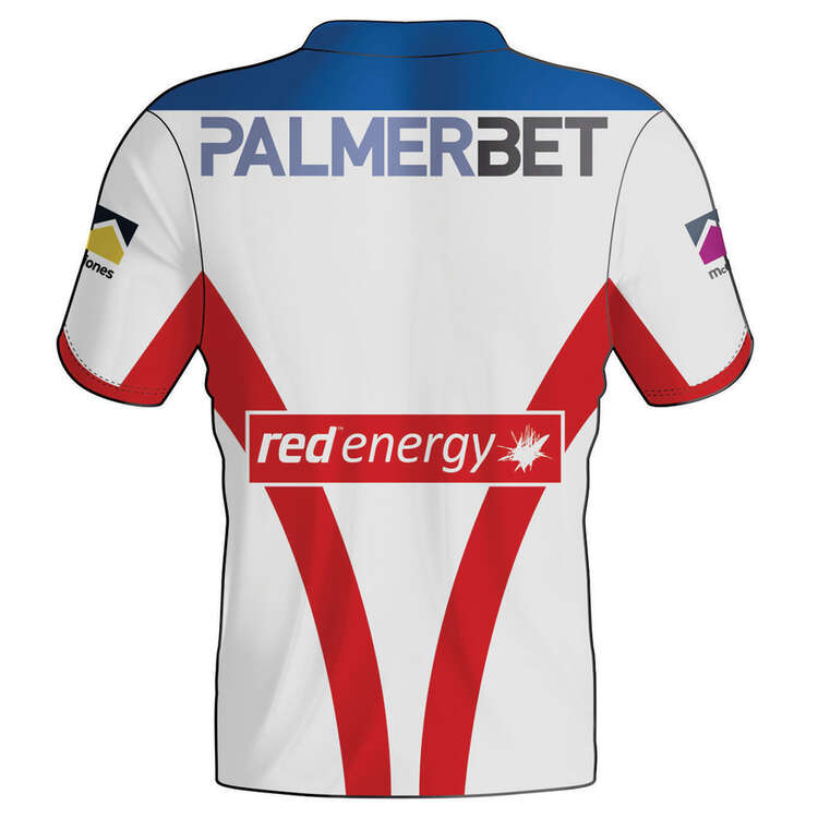 Newcastle Knights 2024 Mens Away Jersey, White, rebel_hi-res