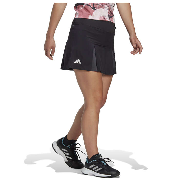 adidas Womens Club Tennis Pleatskirt Black XS, Black, rebel_hi-res