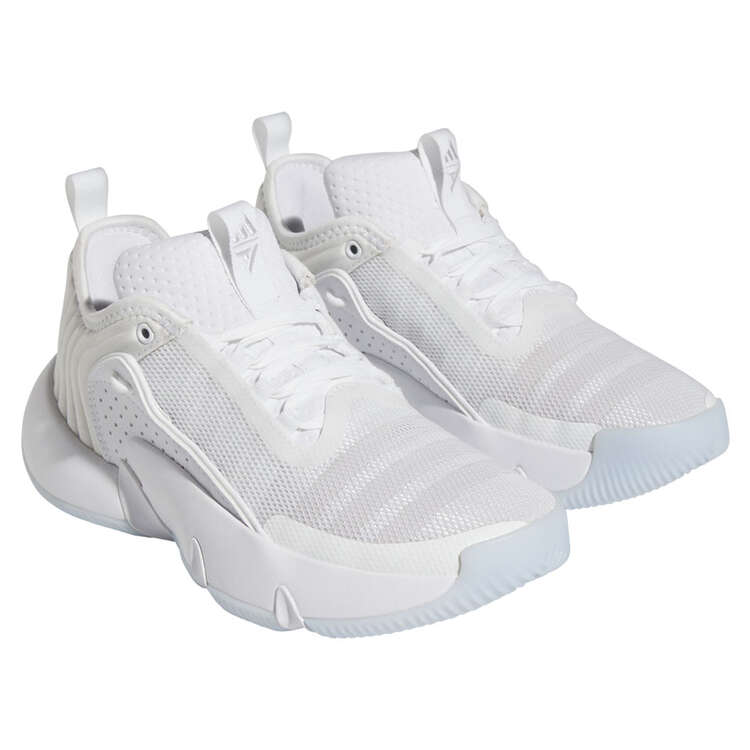 adidas Trae Unlimited GS Kids Basketball Shoes Grey/White US 4, Grey/White, rebel_hi-res