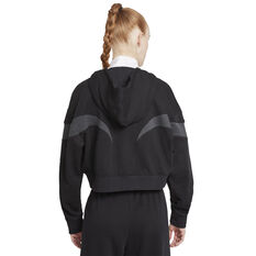 Nike Air Womens Oversized Fleece Hoodie, Black, rebel_hi-res