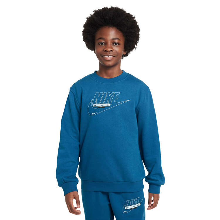 Nike Kids Sportswear Club Fleece Crew, Blue, rebel_hi-res