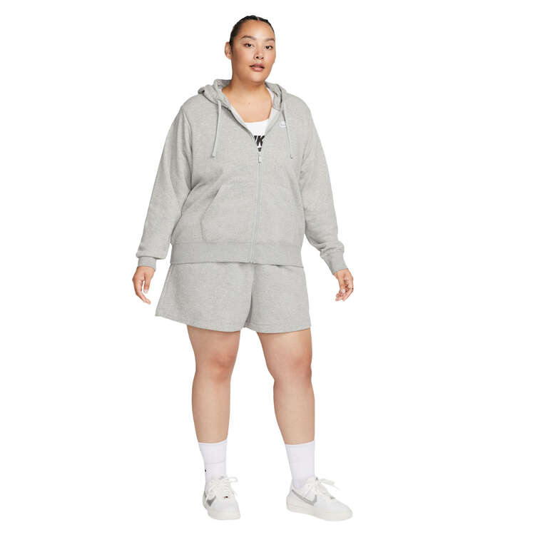 Nike Womens Sportswear Club Fleece Full Zip Hoodie, Grey, rebel_hi-res