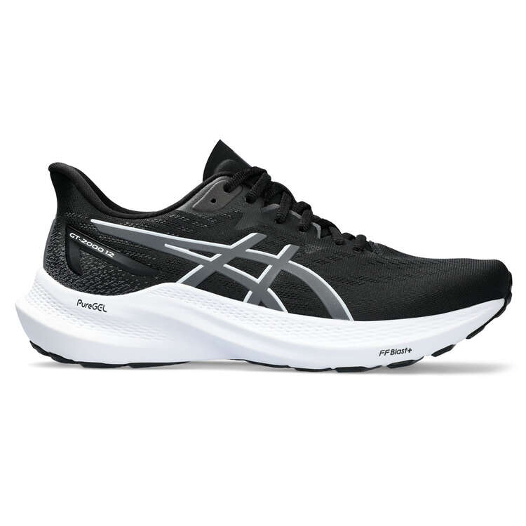 Asics GT 2000 12 Womens Running Shoes Black/Grey US 6, Black/Grey, rebel_hi-res