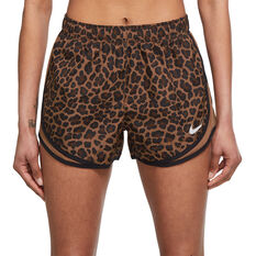 Nike Womens Dri-FIT Tempo 3 Inch Running Shorts, Brown, rebel_hi-res