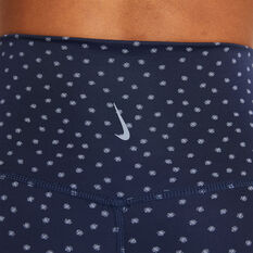 Nike Womens Yoga Dots Twist 7/8 Tights Blue XS, Blue, rebel_hi-res