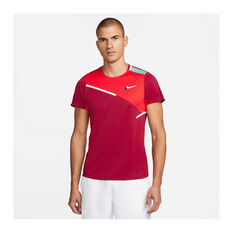 NikeCourt Mens Dri-FIT Slam Tennis Top Red XS, Red, rebel_hi-res