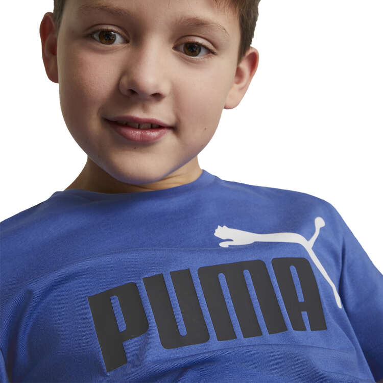 Puma Kids Essential Plus Colour Logo Tee, Blue, rebel_hi-res