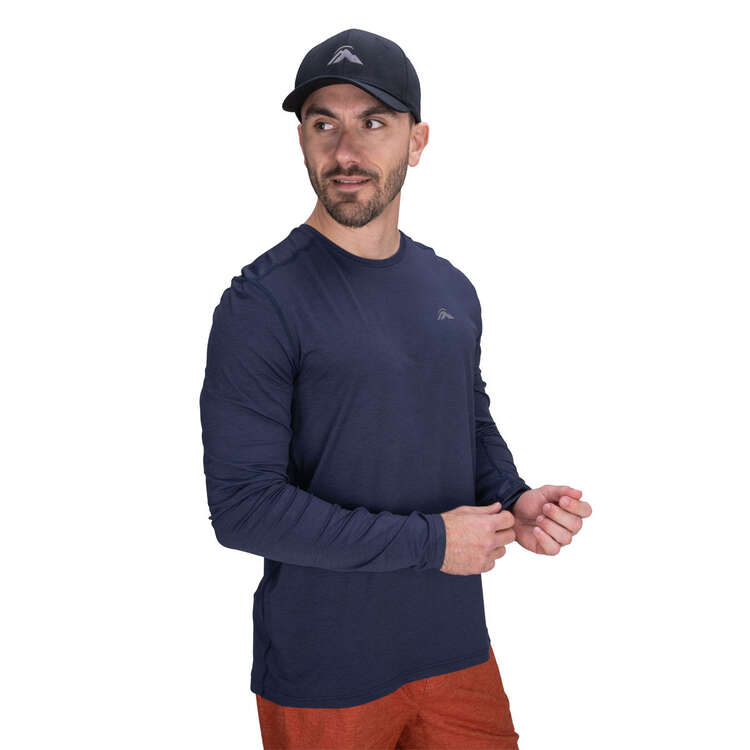 Macpac Men's brrr° Long Sleeve Shirt, Blue, rebel_hi-res