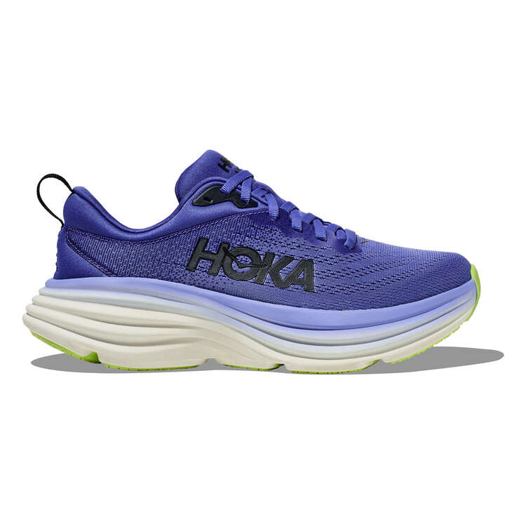 HOKA Bondi 8 Womens Running Shoes Blue/White US 6, Blue/White, rebel_hi-res