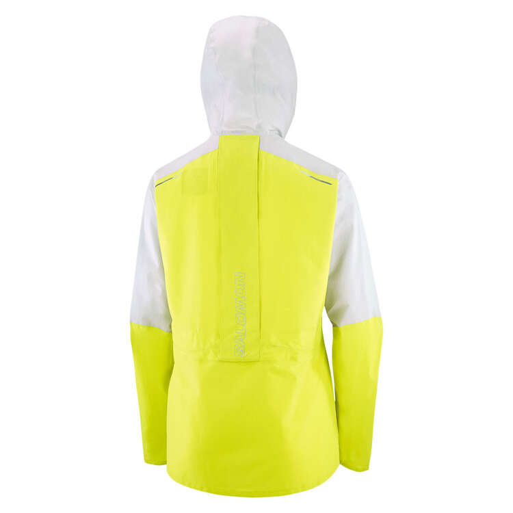 Salomon Womens Bonati Trail Waterproof Jacket, Yellow/Grey, rebel_hi-res