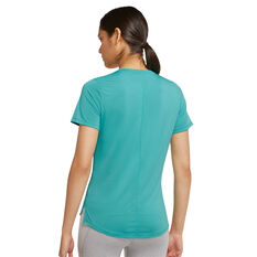 Nike Womens Dri-FIT Run Turquoise Tee, Turquoise, rebel_hi-res