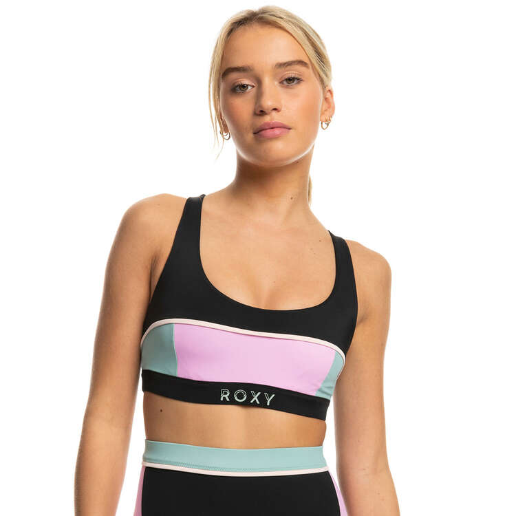 Roxy Womens Active Athletic Bra Grey XS, Grey, rebel_hi-res