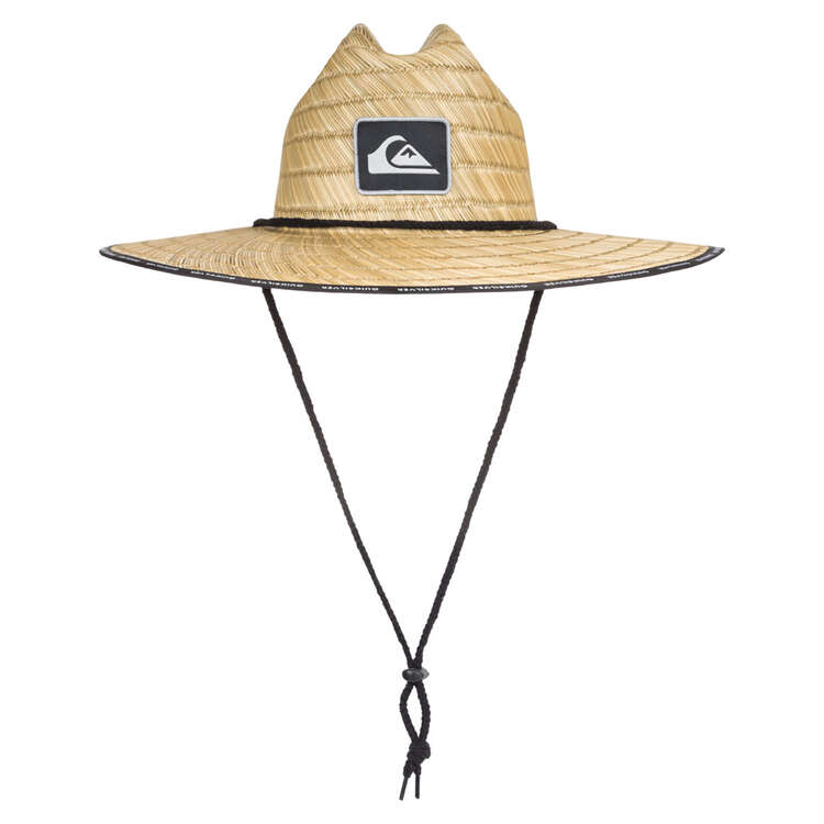 Quiksilver Mens Dredged Straw Lifeguard Hat Natural S/M, Natural, rebel_hi-res