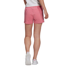 adidas Womens Essentials Slim 3-Stripes Shorts Pink XS, Pink, rebel_hi-res