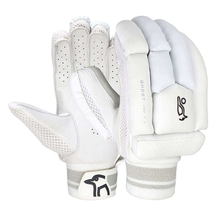 Kookaburra Ghost Pro 7.0 Cricket Batting Gloves, White/Grey, rebel_hi-res