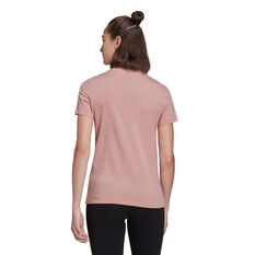 adidas Womens Loungewear Essentials Slim 3-Stripes Tee Pink XS, Pink, rebel_hi-res