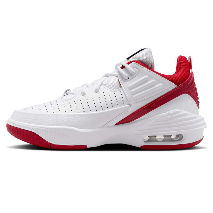 Jordan Max Aura 5 GS Kids Basketball Shoes White/Red US 4, White/Red, rebel_hi-res