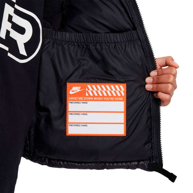Nike Kids Sportswear Therman-FIT Heavyweight Synthetic Fill Hooded Vest, Black, rebel_hi-res