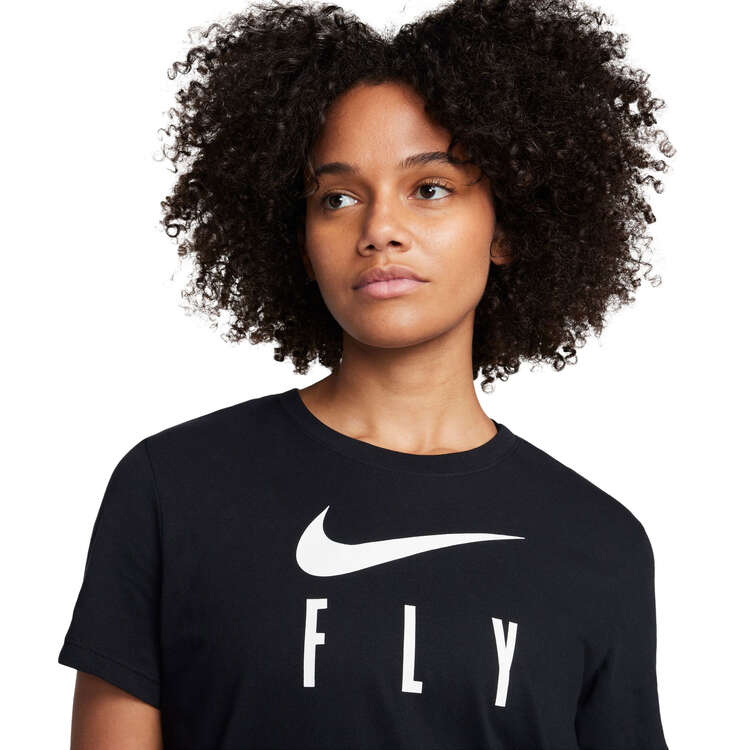 Nike Womens Dri-FIT Swoosh Fly Basketball Tee, Black, rebel_hi-res