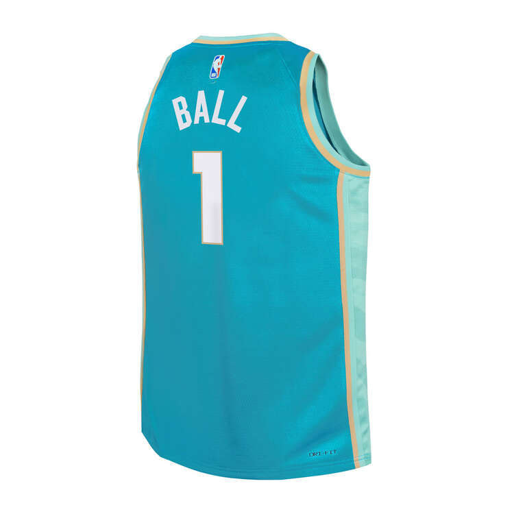 Nike Charlotte Hornets LaMelo Ball 2023/24 City Edition Kids Basketball Jersey Green S, Green, rebel_hi-res