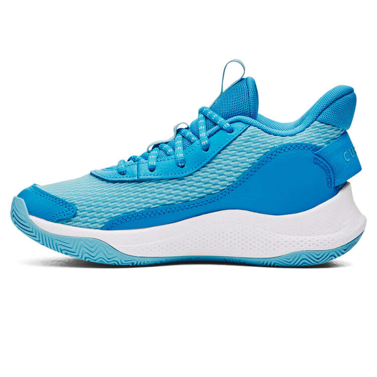 Under Armour Curry 3Z7 GS Basketball Shoes Blue/White US 4, Blue/White, rebel_hi-res