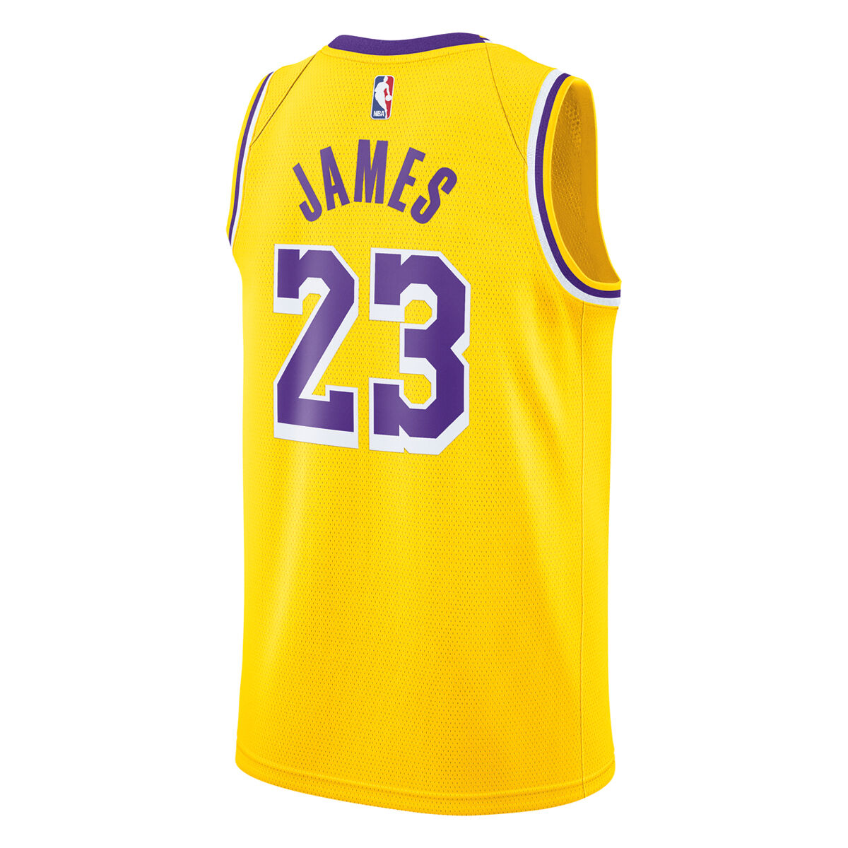 James #23 Los Angeles Lakers Basketball Jersey Shirt Yellow/Purple/White S XXL 