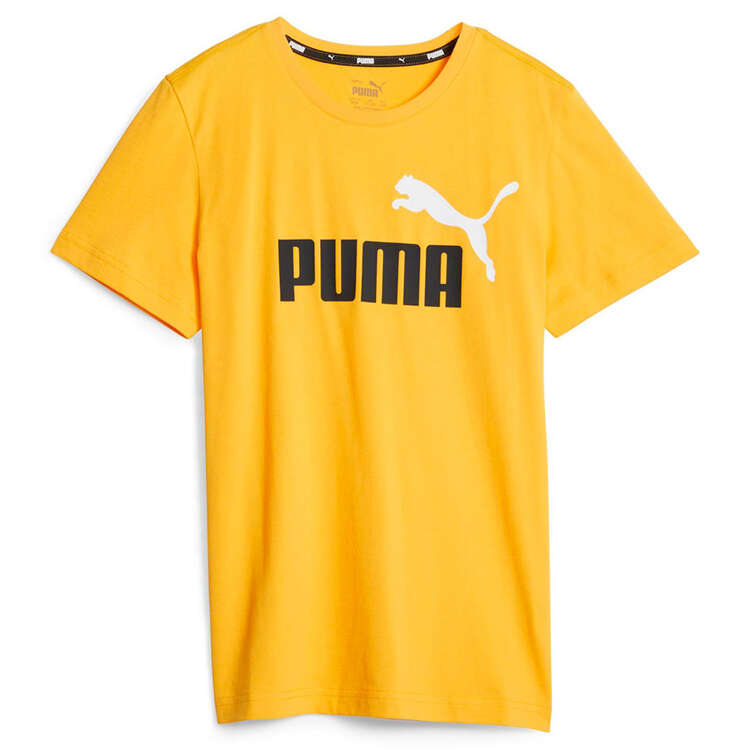 Puma Kids Essential Plus Colour Logo Tee, Yellow, rebel_hi-res
