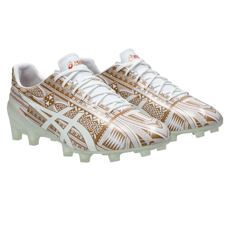 Asics Menace 4 Voyager Football Boots White/Clay US Mens 10.5 / Womens 12, White/Clay, rebel_hi-res