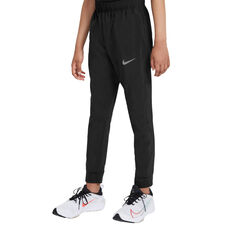 Nike Dri-FIT Boys Woven Training Pants Black/White XS XS, Black/White, rebel_hi-res